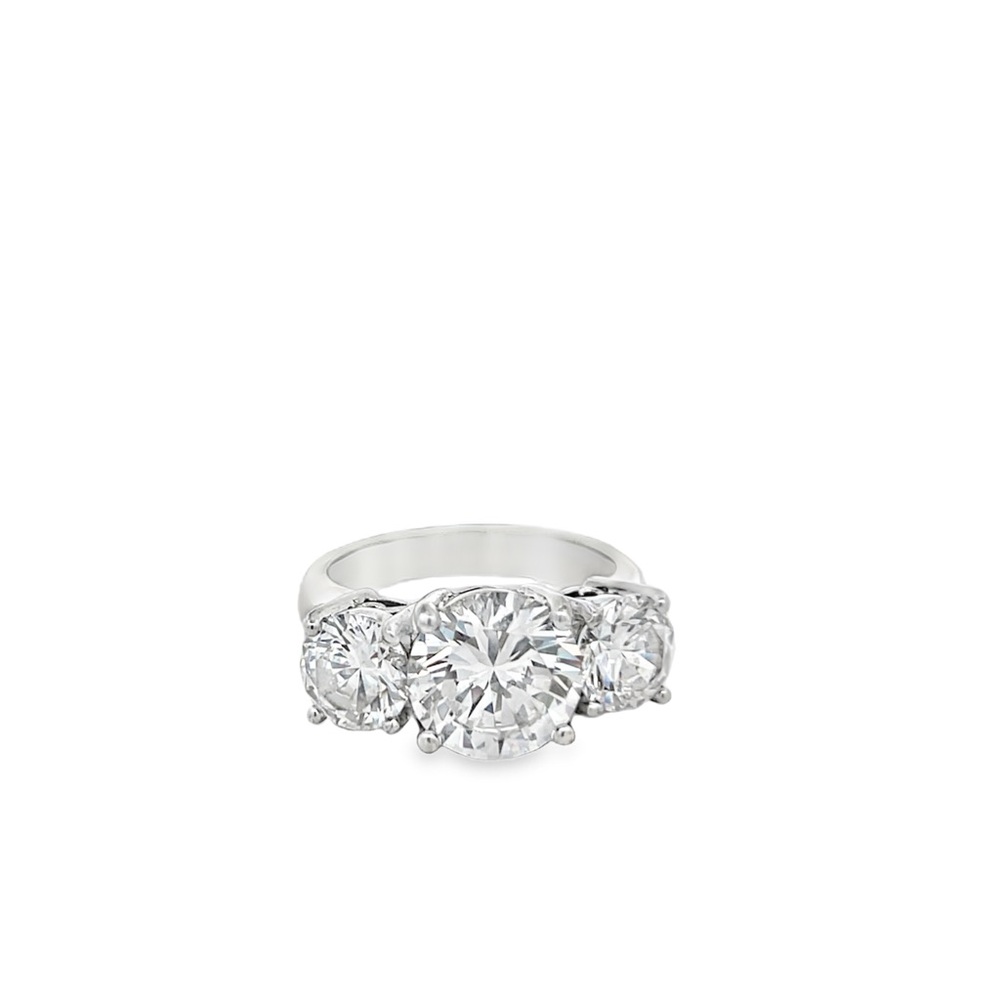 5 carat + 3 stone CZ ring size 8 sterling silver